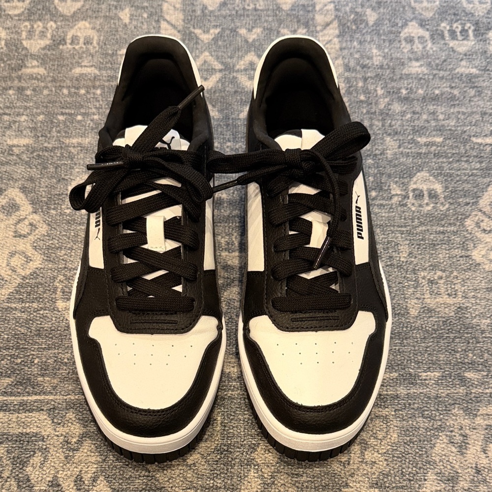 Puma Black and White Low-Top Sneakers
